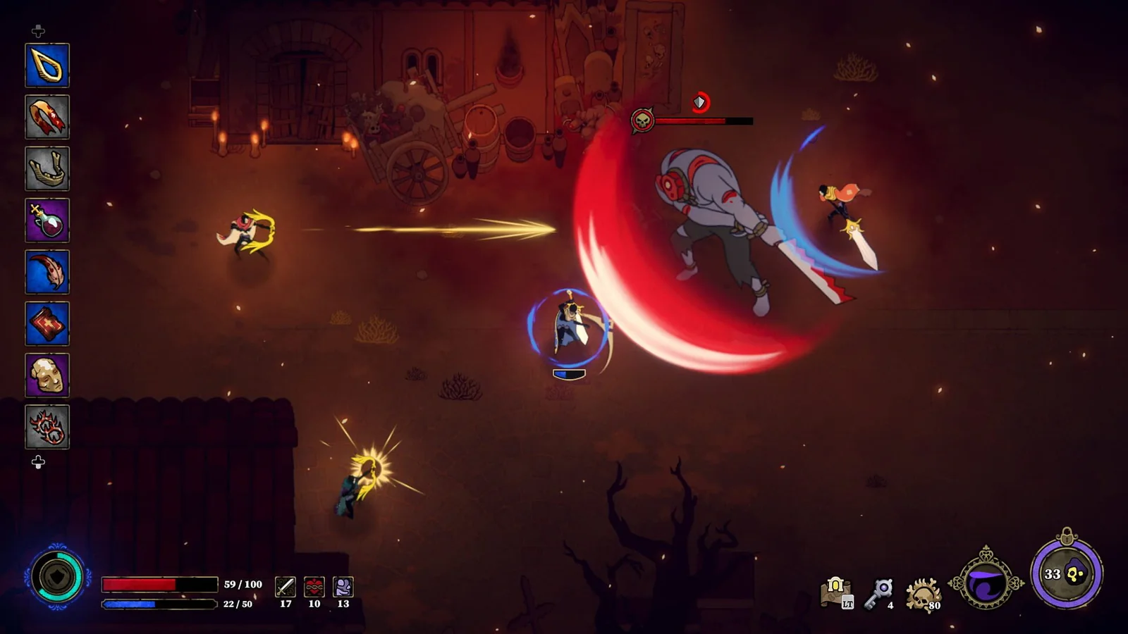 Combo striking and co-op powers, the core of the combat system