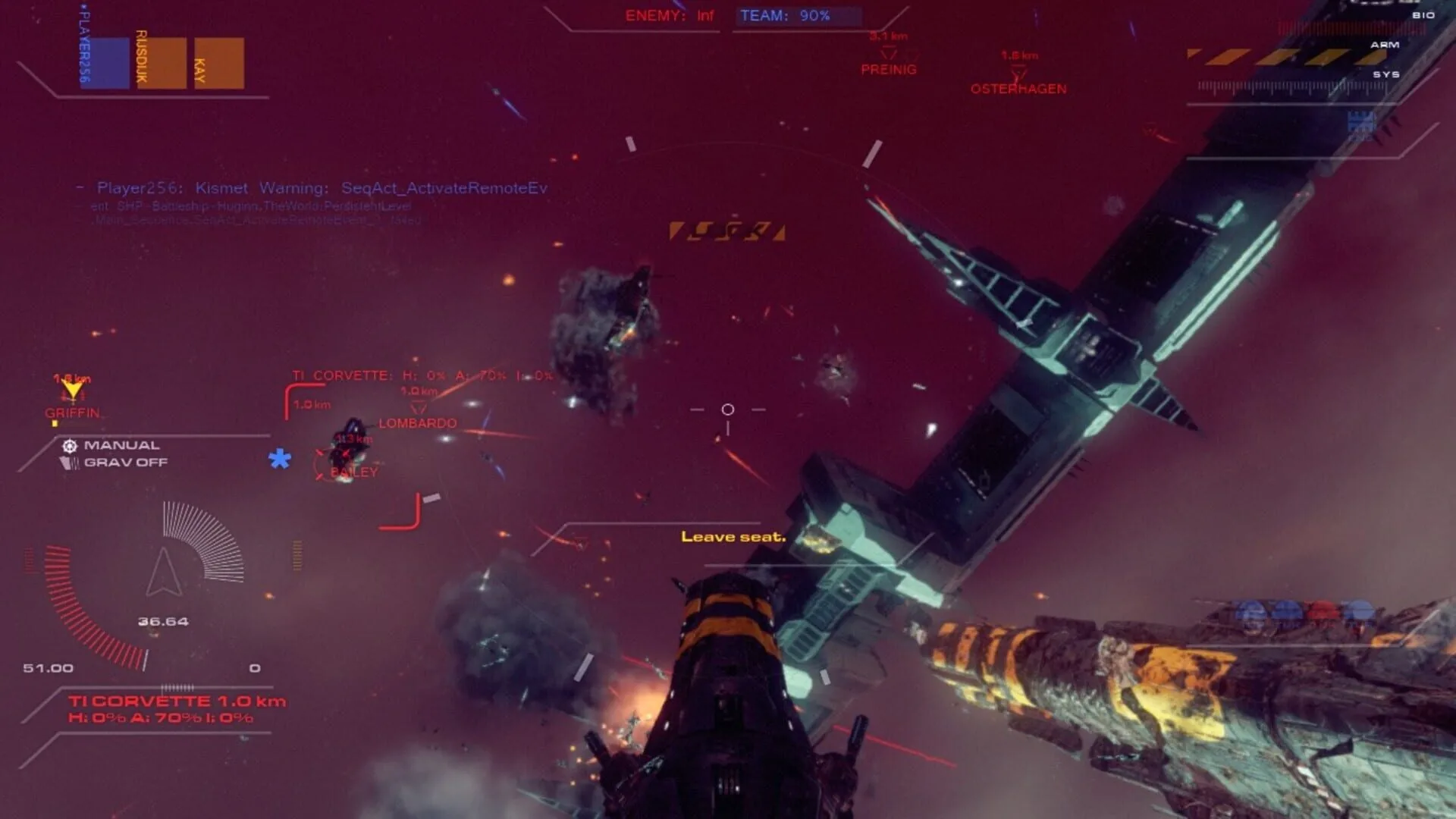 Angels Fall First, du poste de commandement à la fusillade d'infanterie dans les coursives