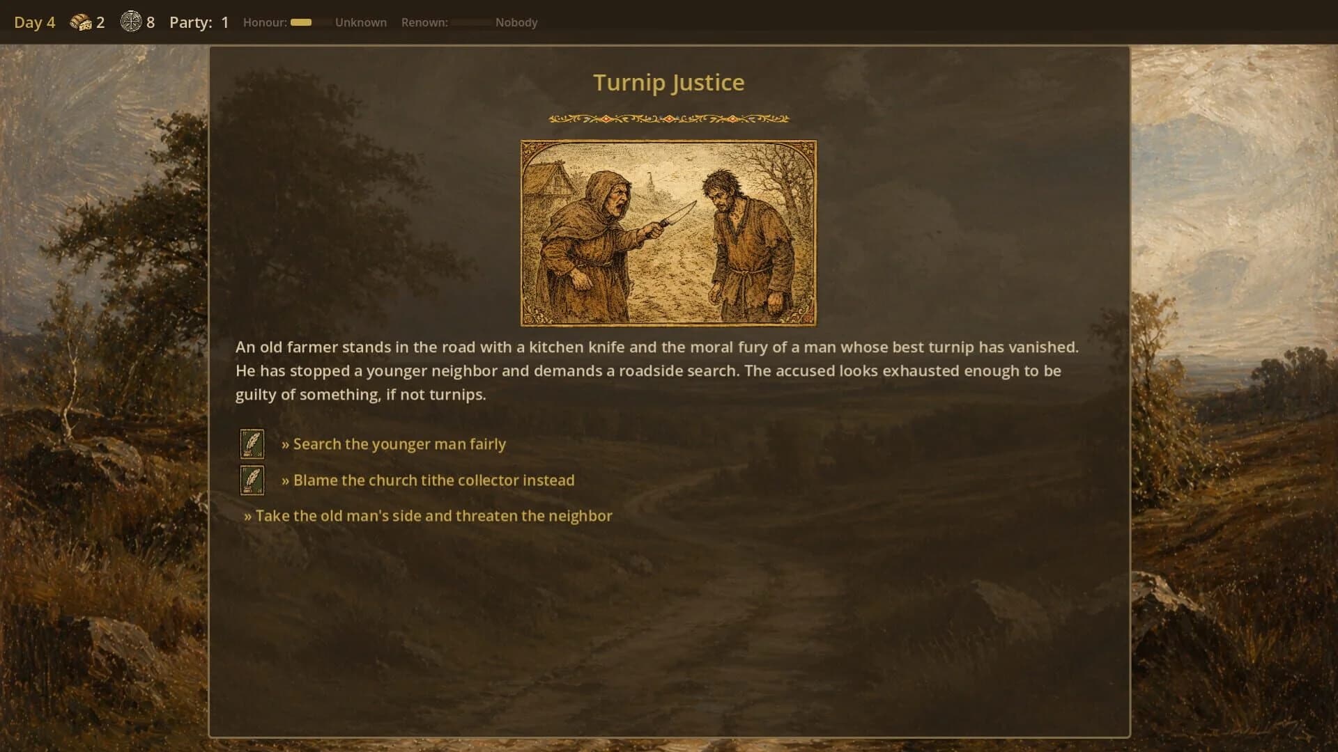 Beggar's Road, la gestion des vivres et des compagnons