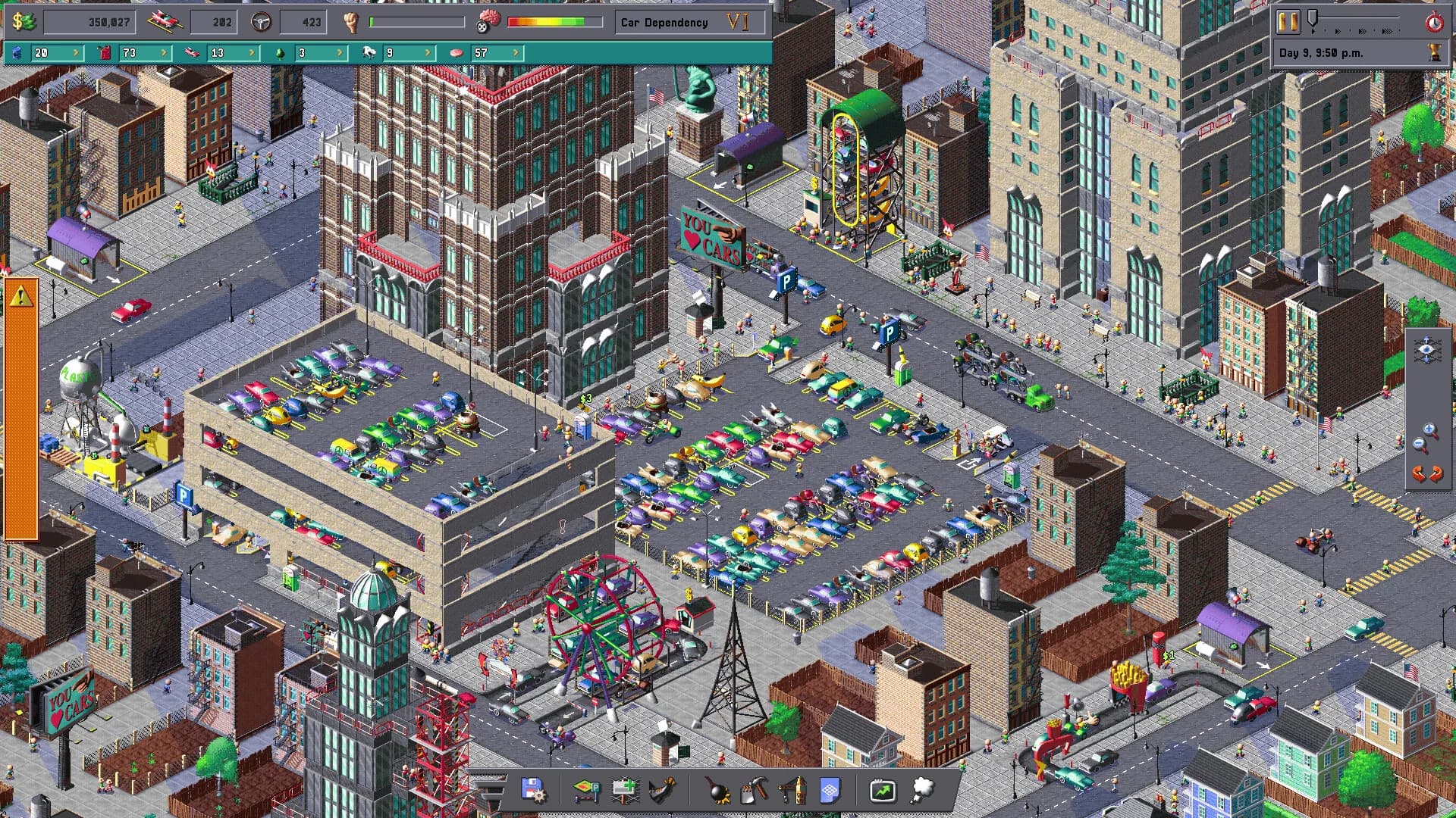 Car Park Capital : MicroProse publie un jeu où l'on rase des quartiers pour y mettre du bitume