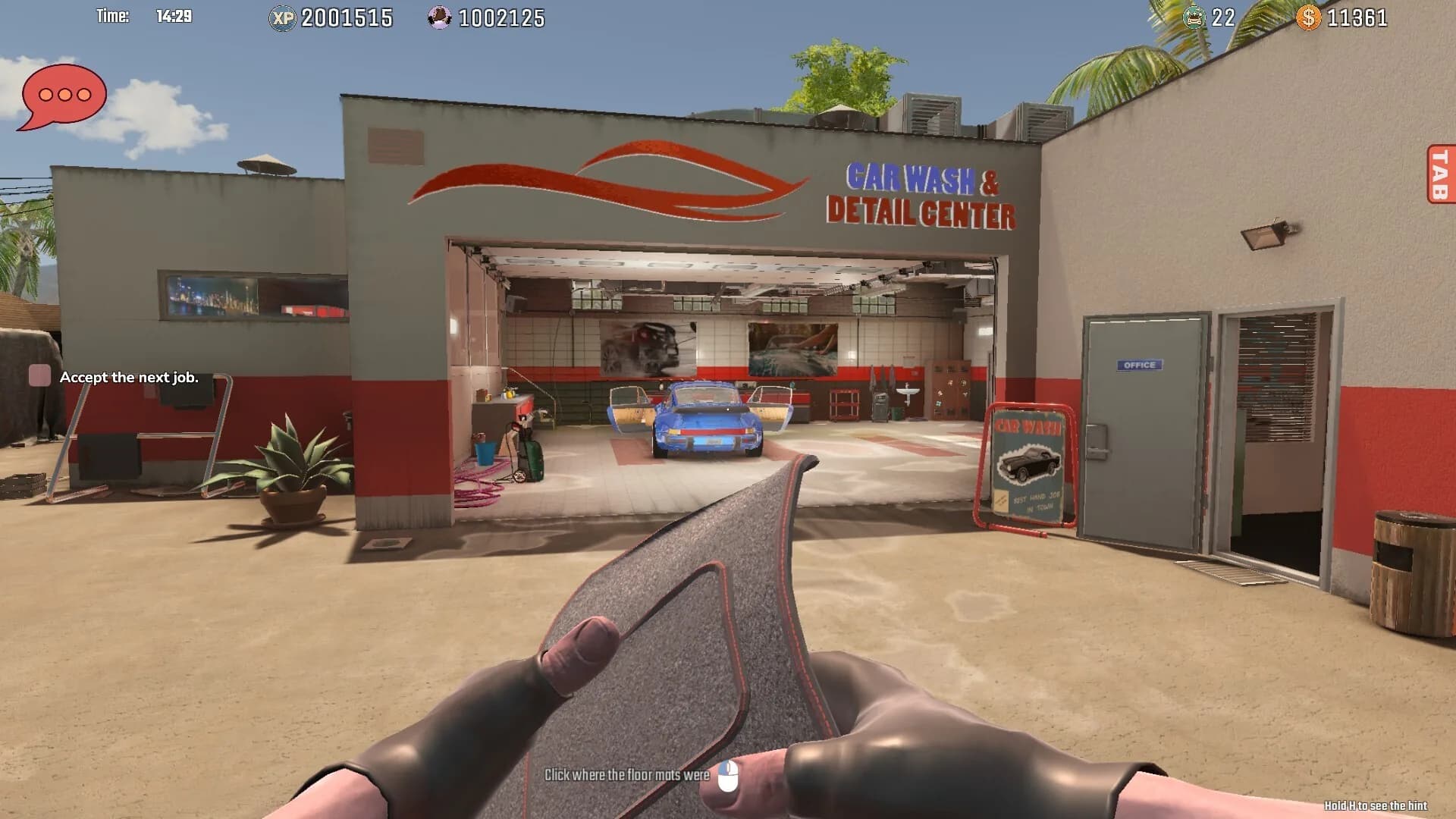 Car Wash Simulator, les mini-jeux et la galerie marchande
