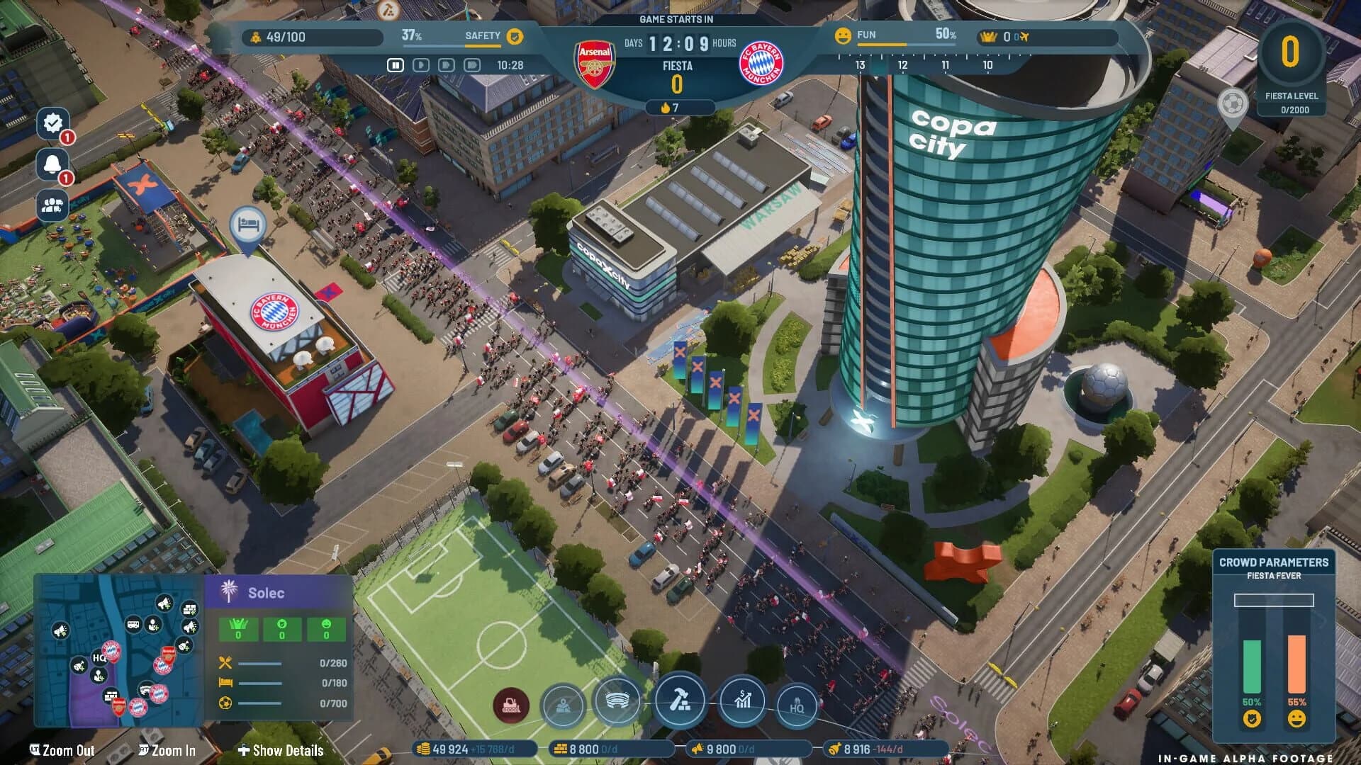 Copa City, préparation d'un évènement