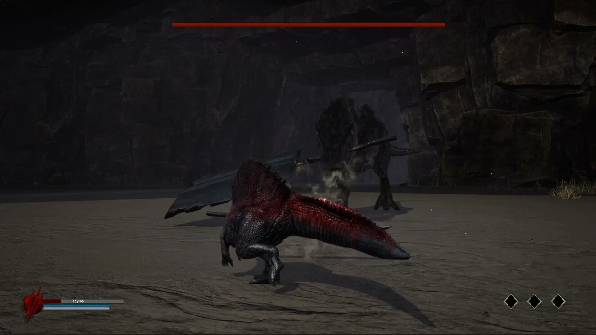 Dinoblade, un combat de boss face à un Alpha gardien de son territoire