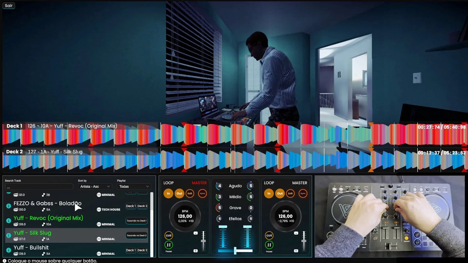 DJ Life Simulator, le support d'un vrai contrôleur DJ USB au coeur de l'apprentissage