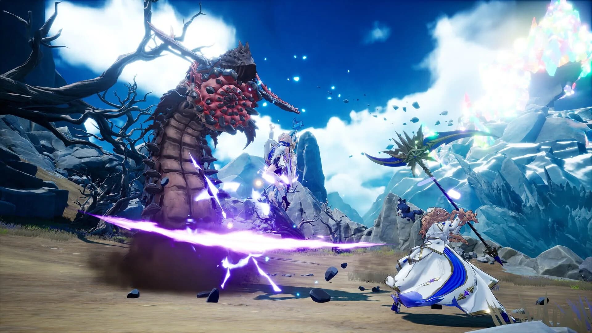 DragonSword Awakening, a nature environment soaked in saturated blues and greens