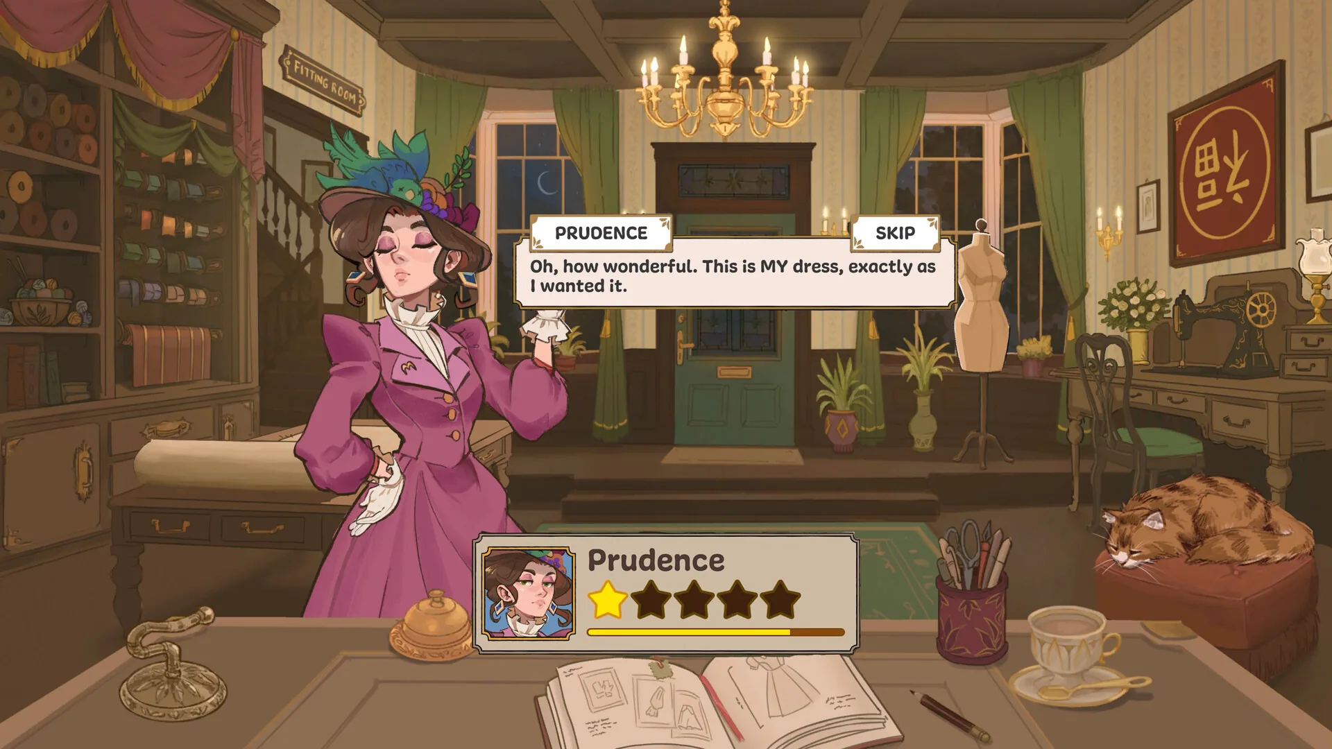 Dressmaker : le studio de GORN sort un jeu où l'on coud des robes, et on caresse le chat