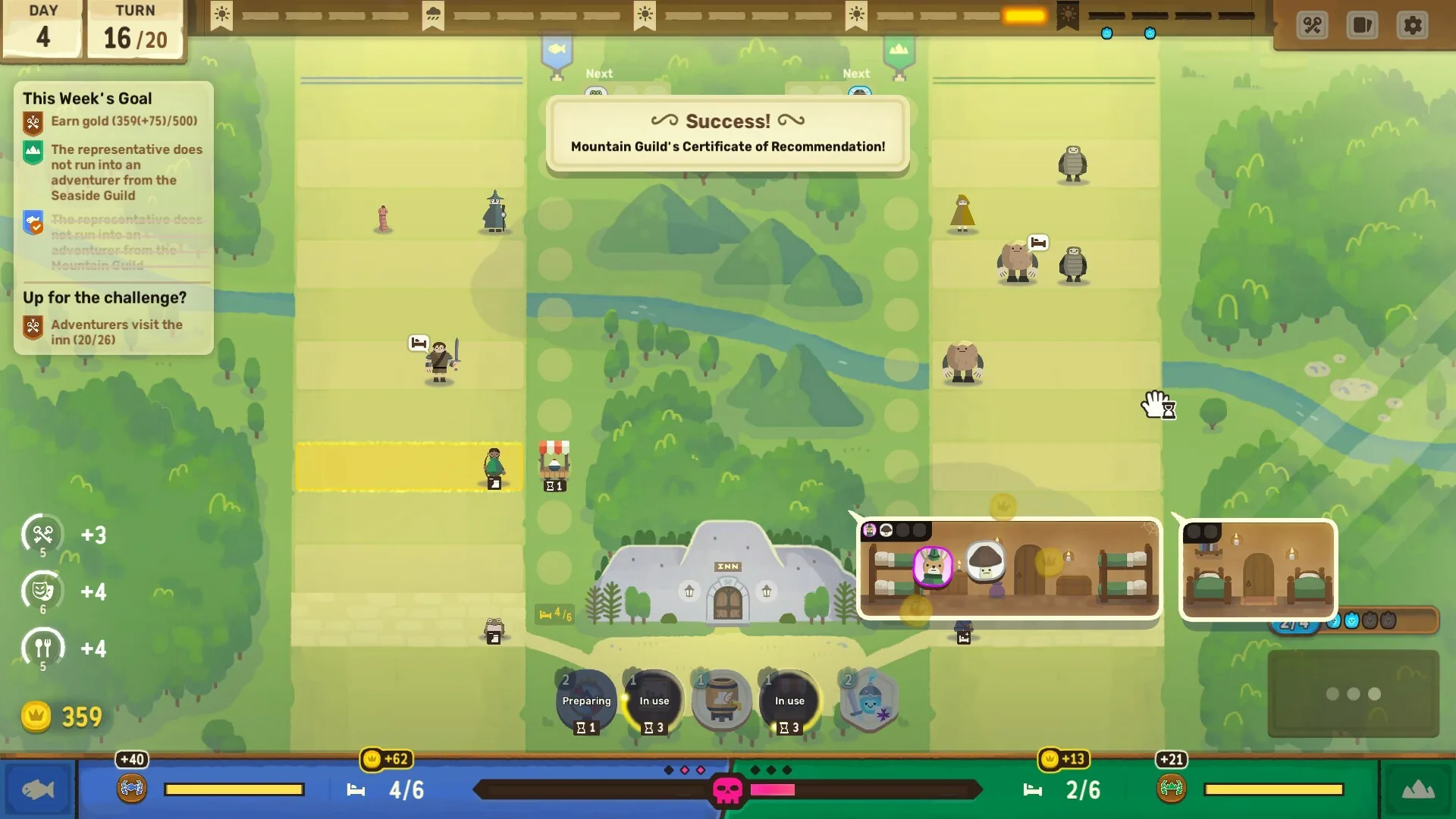 Dungeon Inn : tenir une auberge en empêchant deux guildes rivales de se croiser