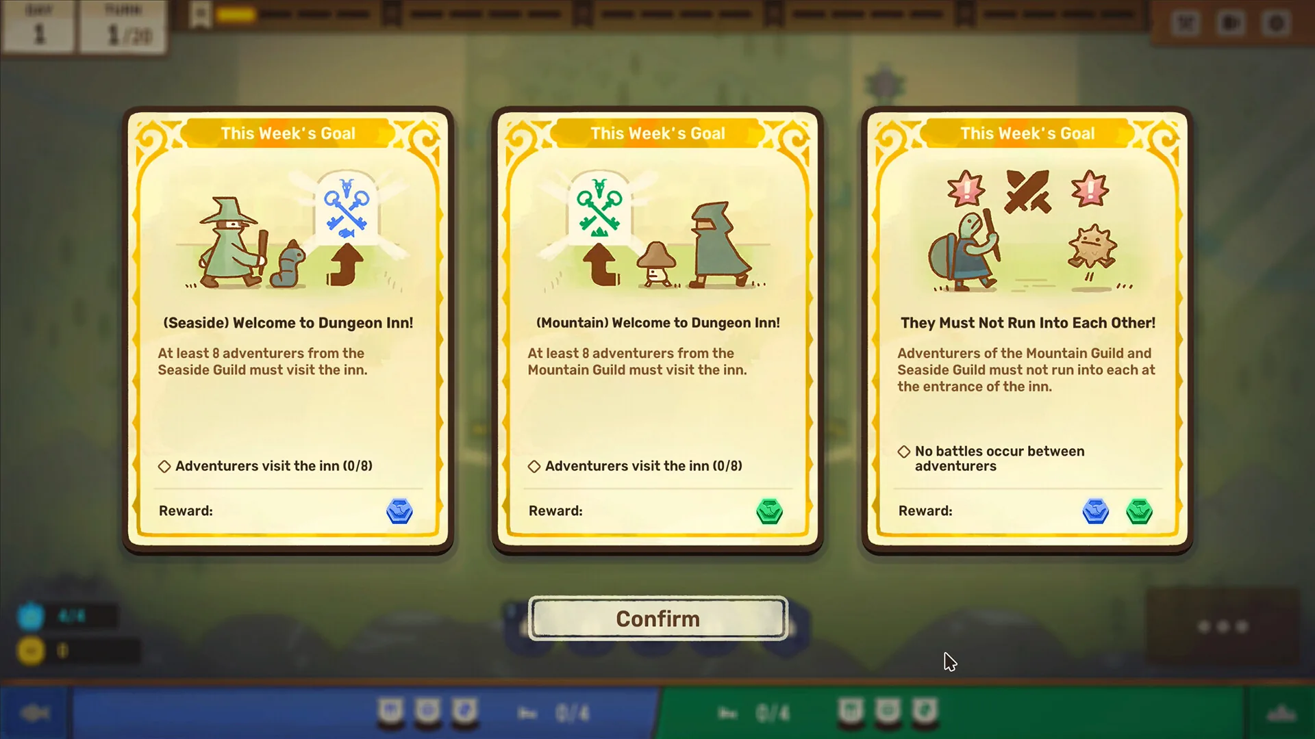 Dungeon Inn, la gestion des clients