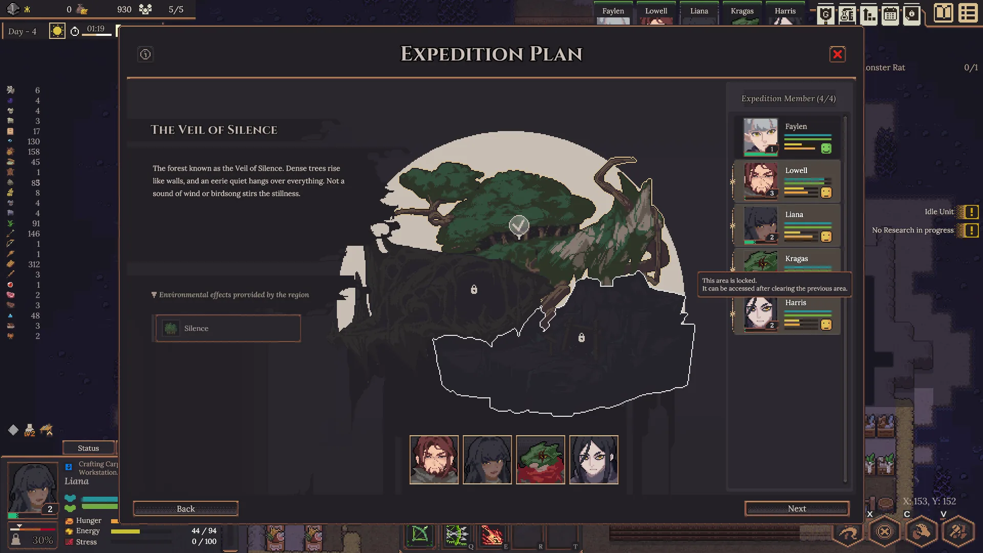 Dungeon Settlers, the portraits of the expedition members