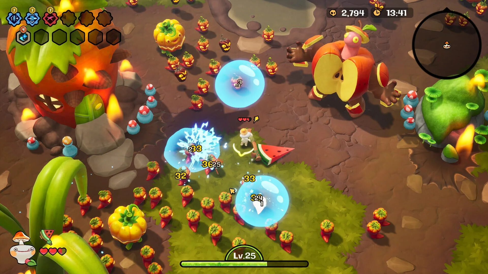 Funguys Swarm, un champignon face aux sbires enflammes