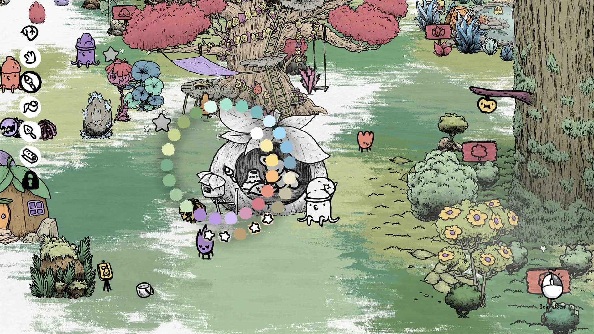 Garden Ink, the garden creatures