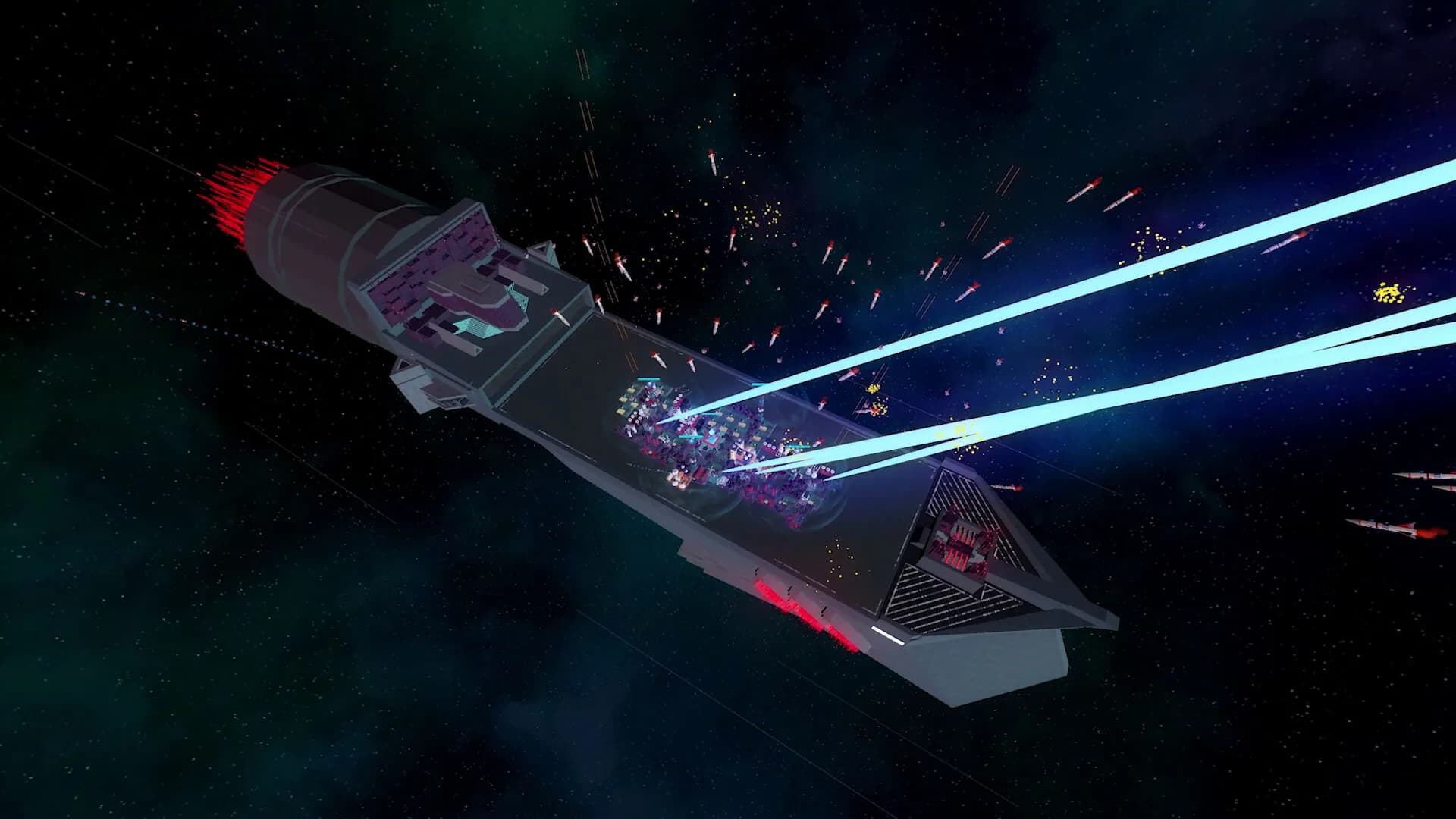 Gargantua: a space economy where arming one side pushes up prices with the other