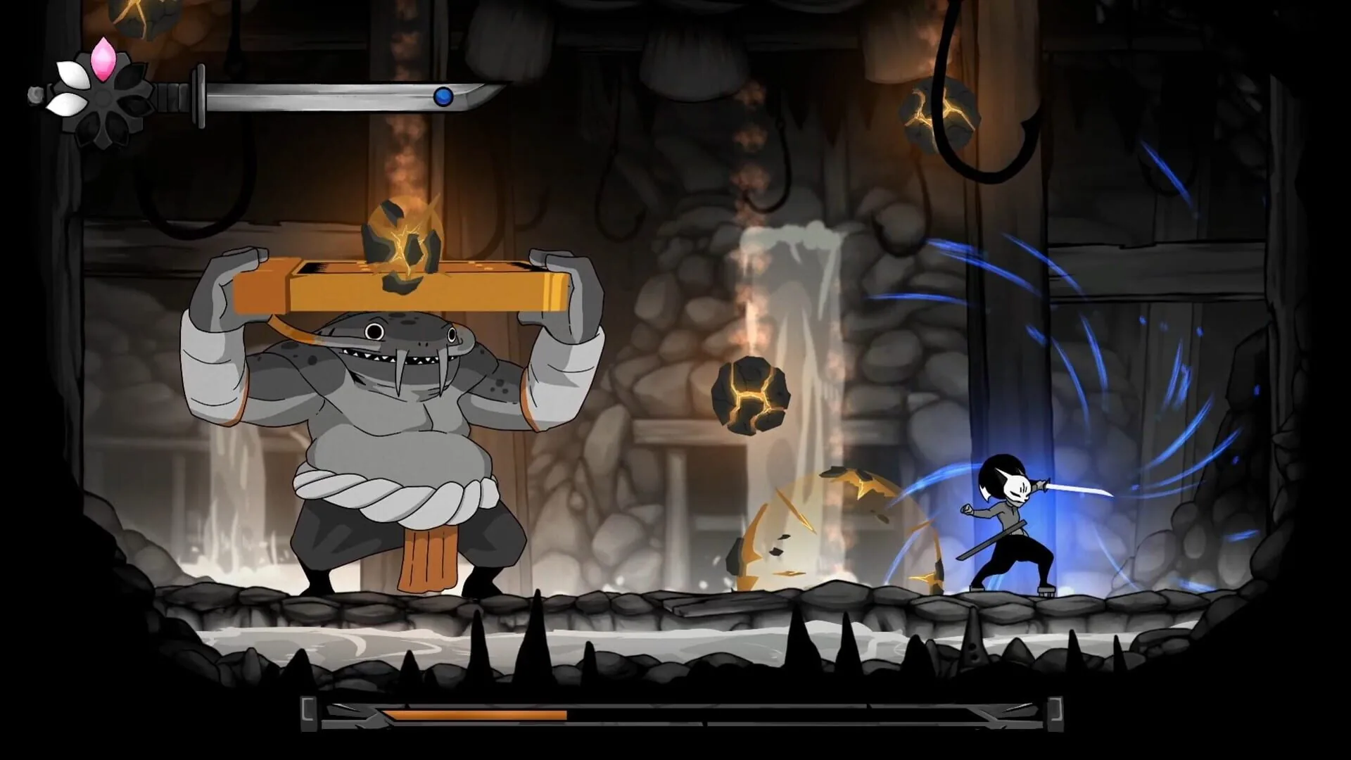 Gurei est aussi beau que brutal, un boss rush dessiné à la main où chaque vie compte et chaque mort fait mal