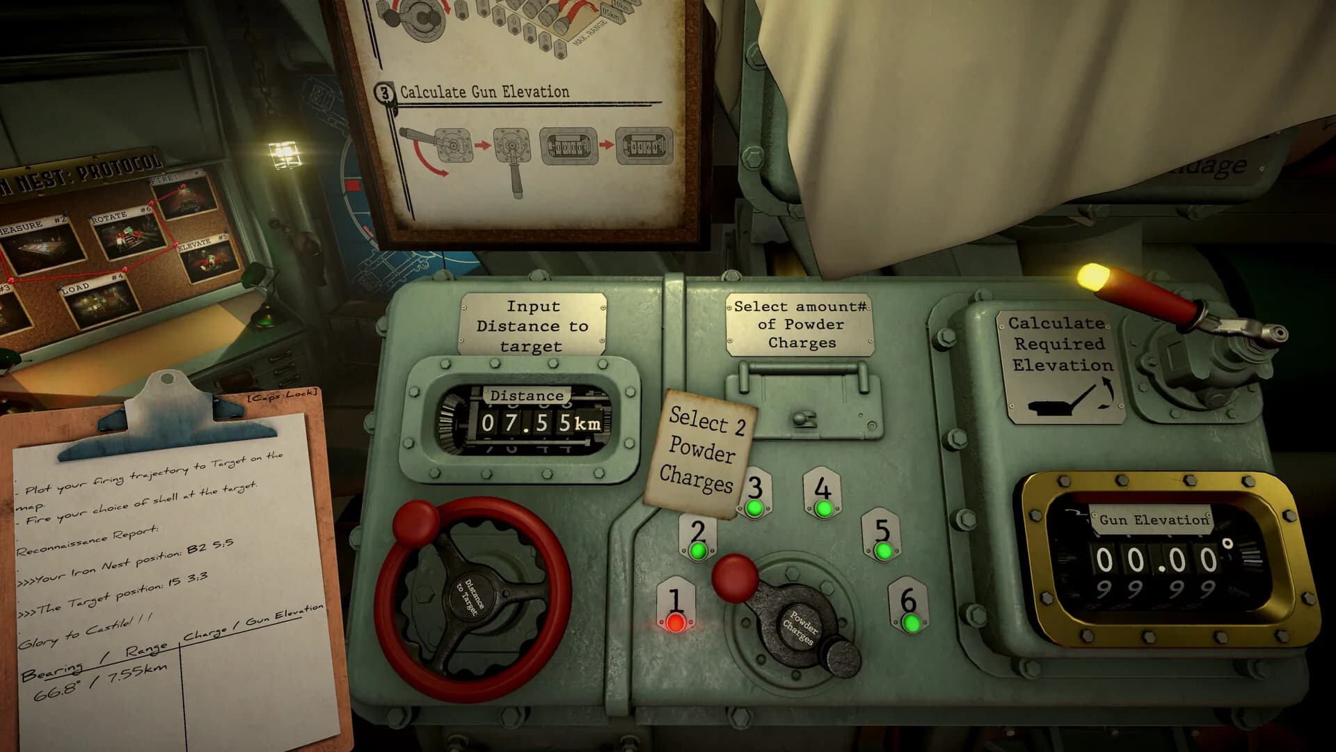 IRON NEST, the map, the ballistic calculator and the firing measurements