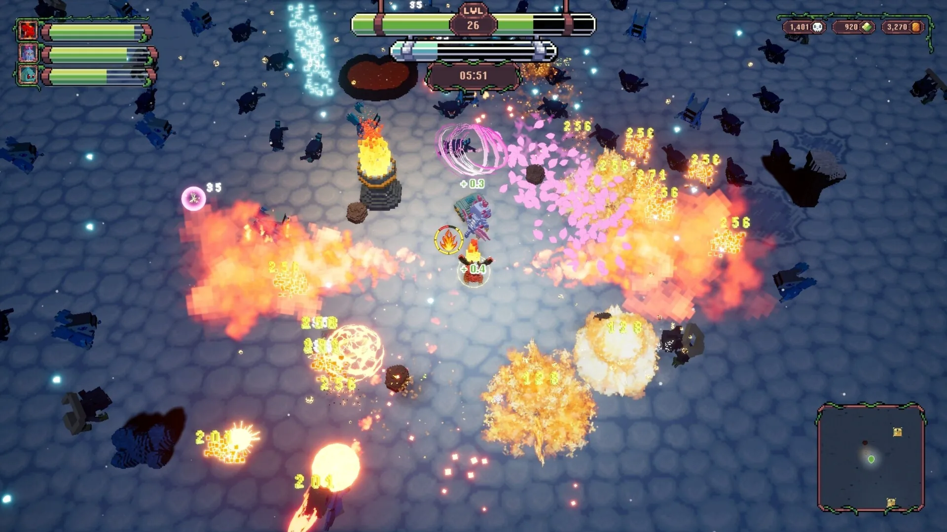 Luminas Parasite Reign, les combos entre paires de Luminas et les chemins de compétences
