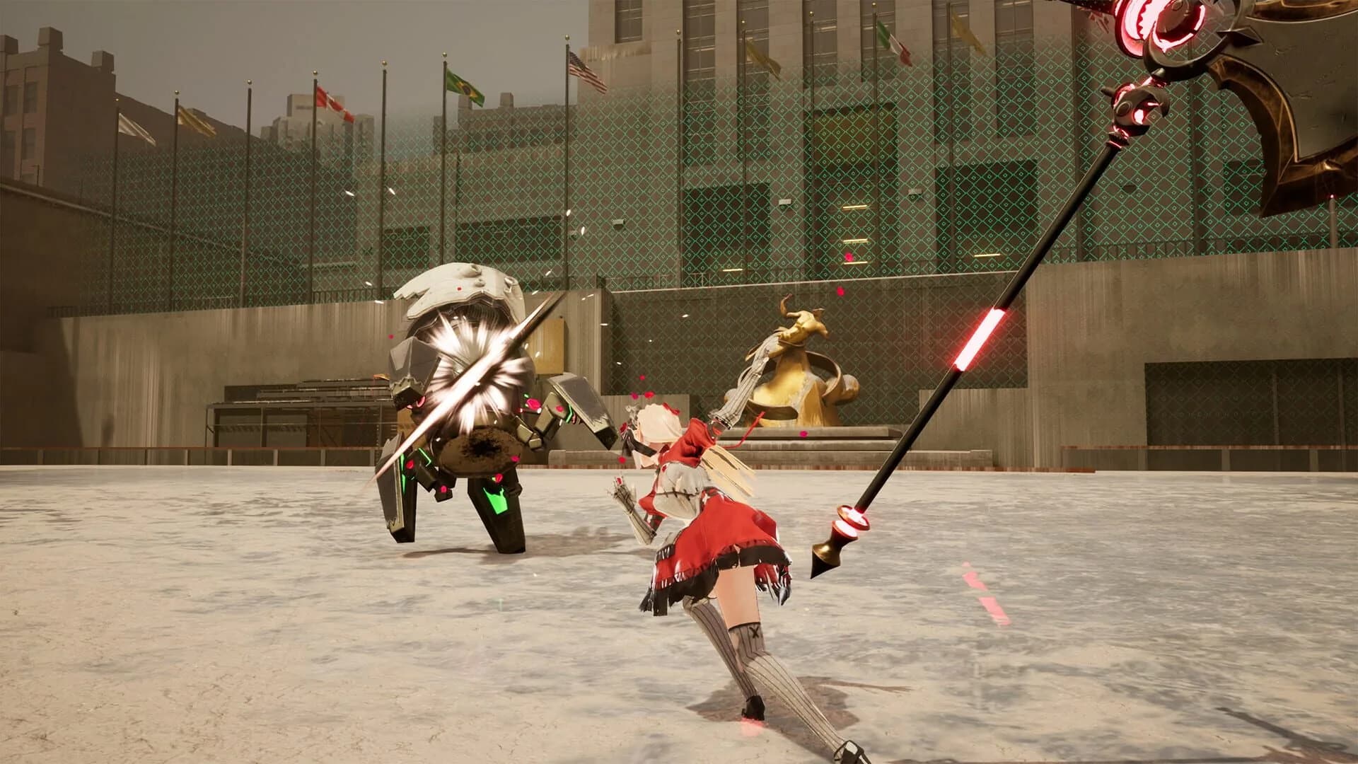 Mahou Arms, a slick art direction too often parasitized by gratuitous fan service