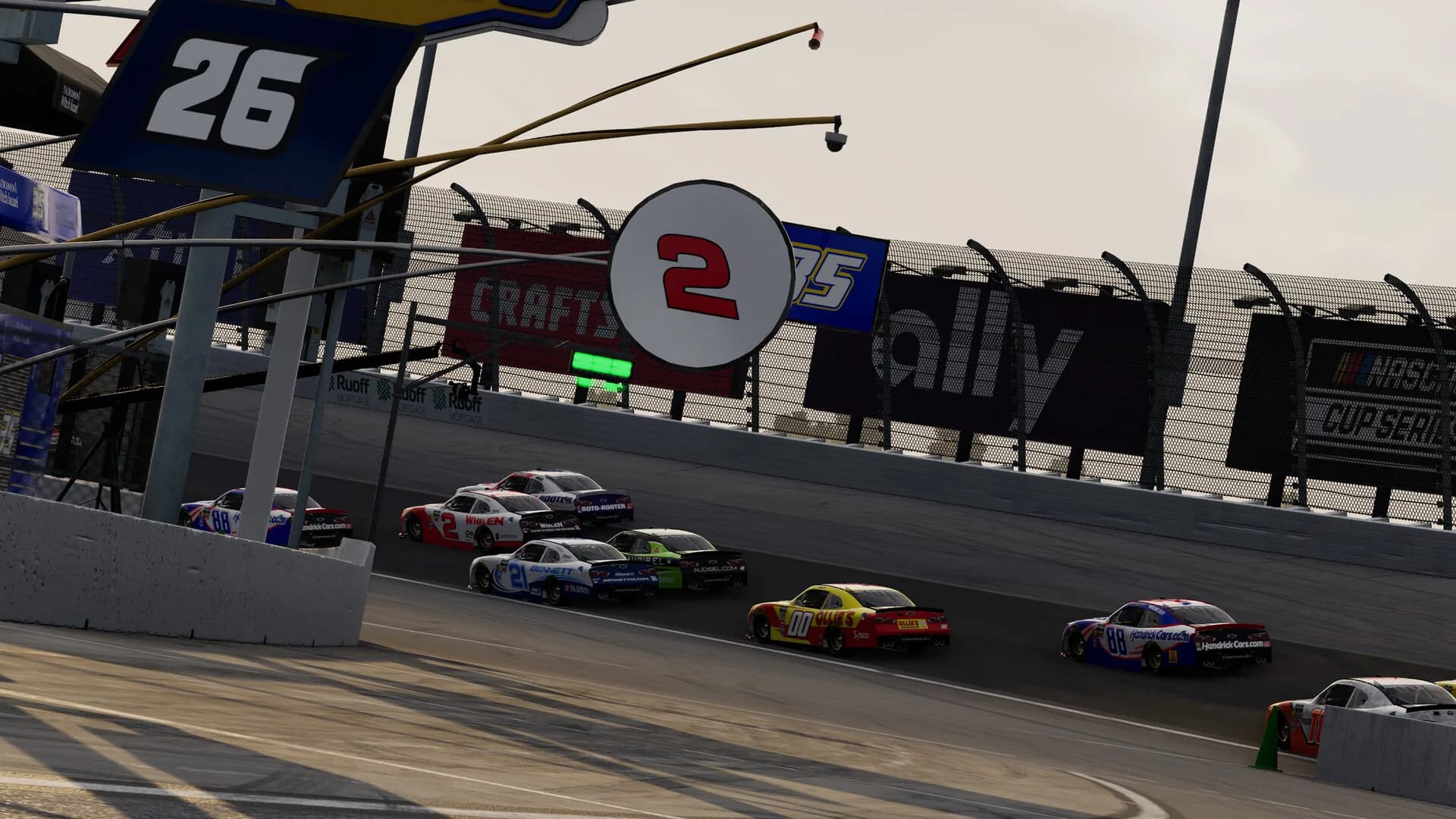 NASCAR 26, le garage et les reglages