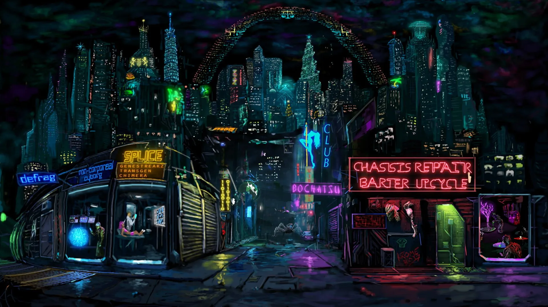 Neofeud 2, ville cyberpunk