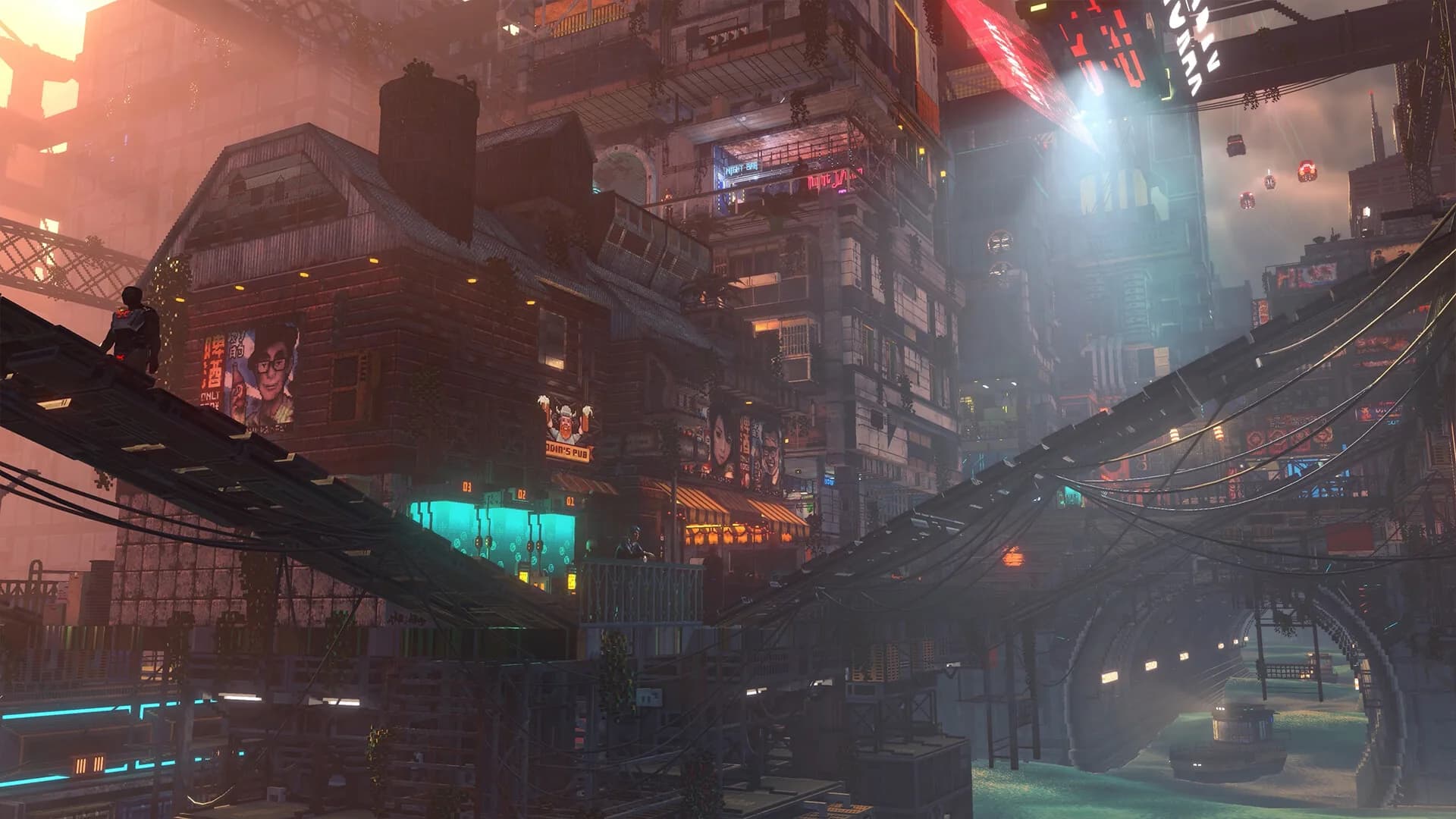 Nivalis Nights, the district's neon