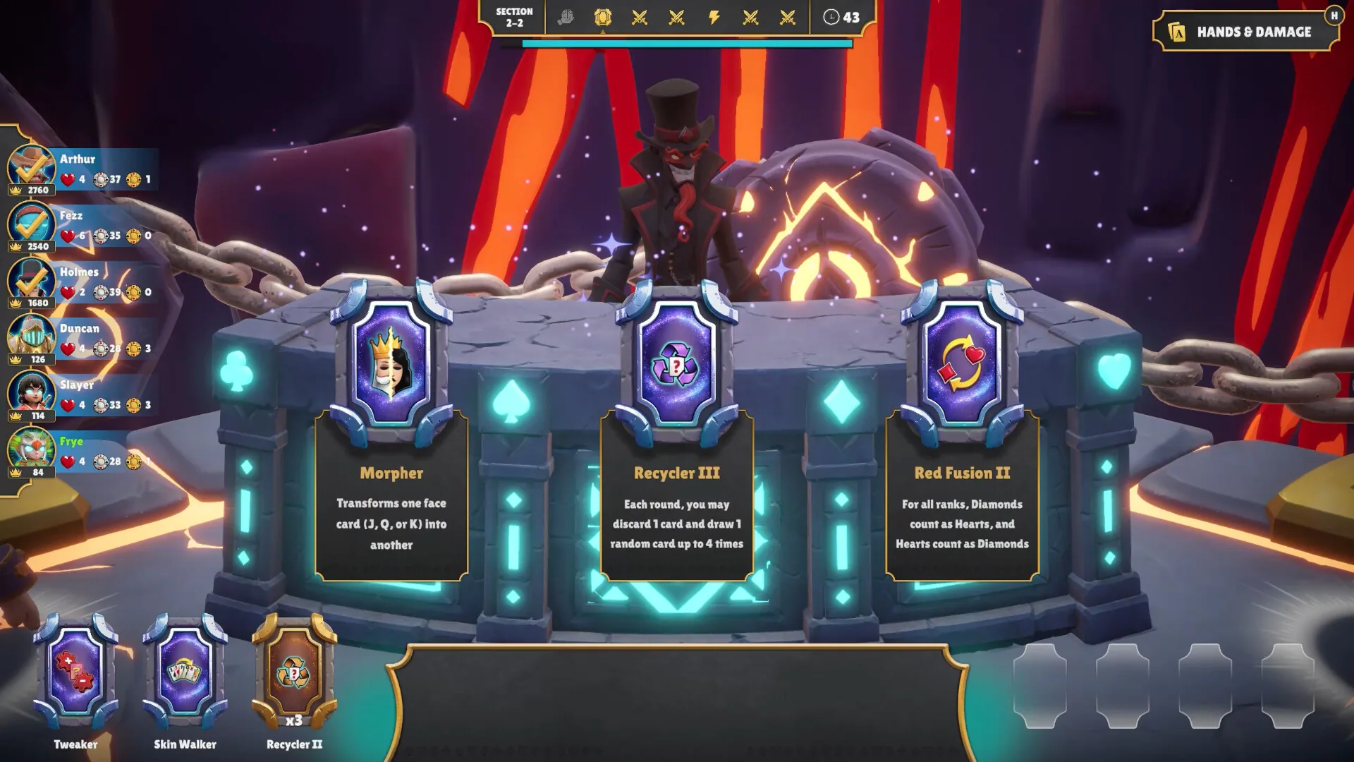 One Last Hand, les reliques et les combos transformes en attaques