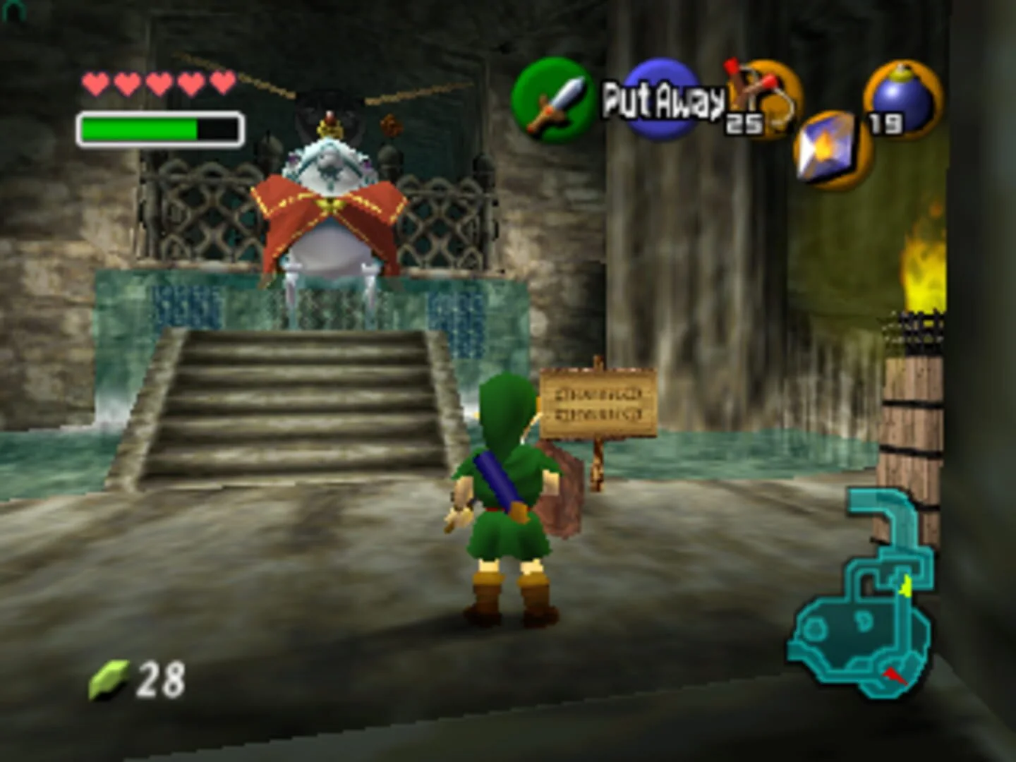 Le Temple de l'Eau et le domaine Zora, tels qu'on les a connus sur N64