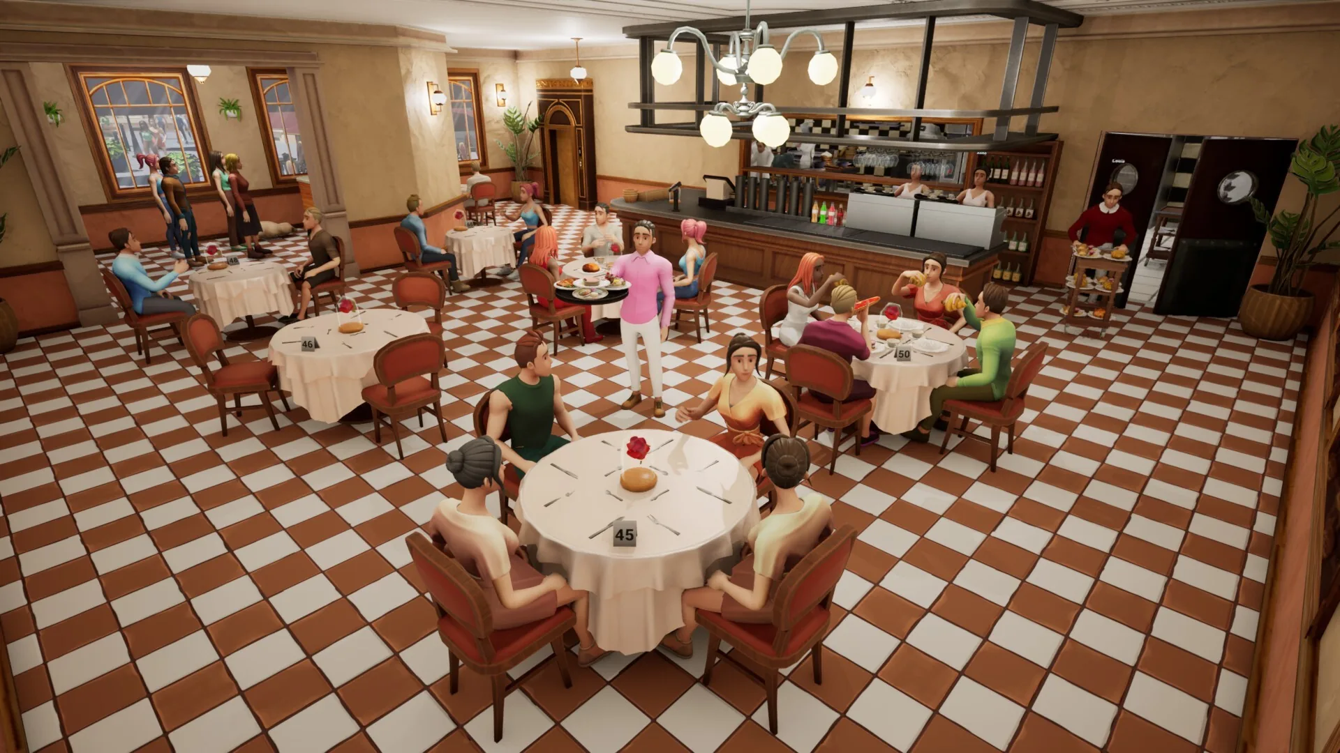 Parisian Bistro Simulator, le bar et les cocktails