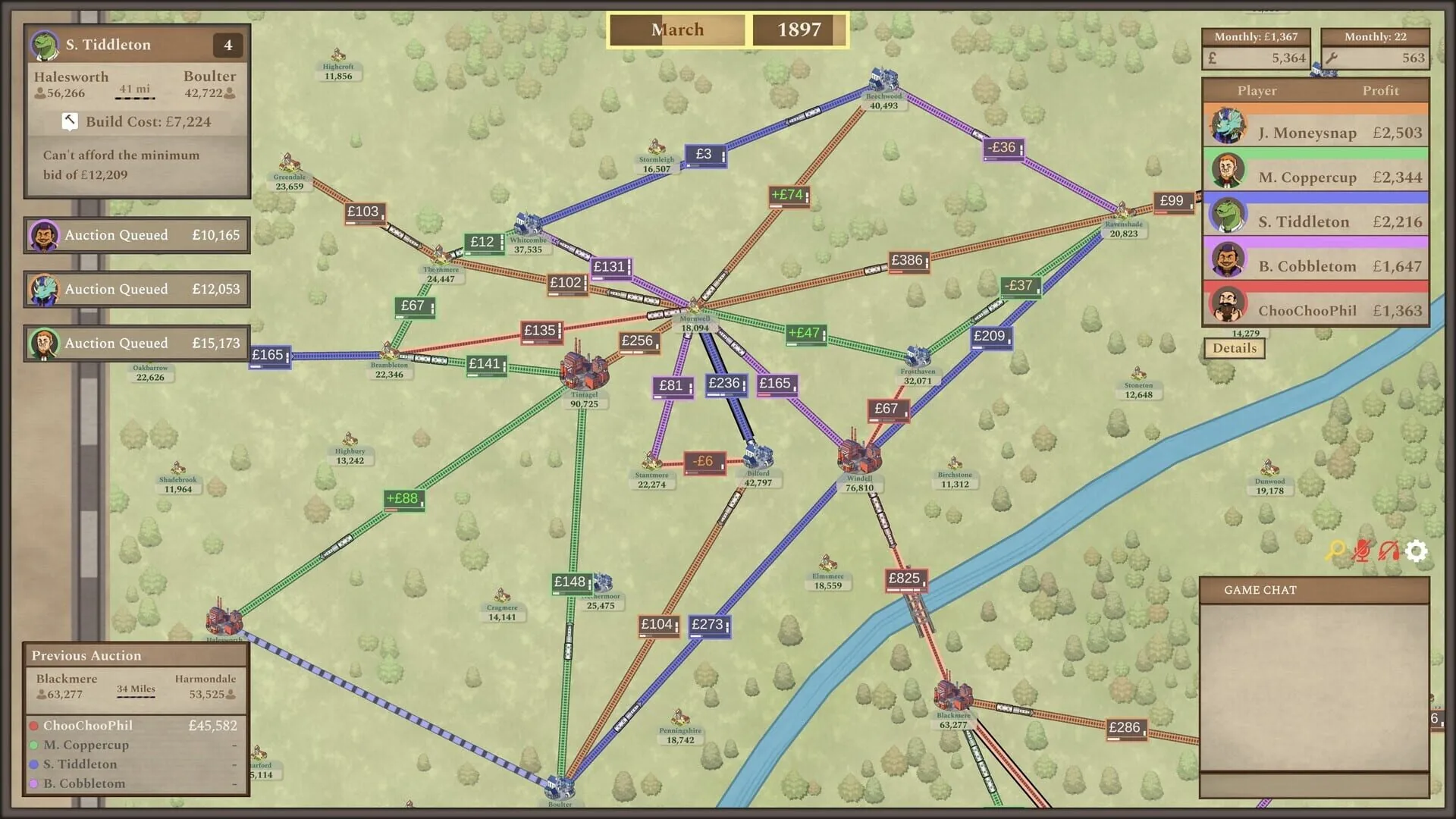 Rail Estate transforme le jeu de train en guerre économique, et c'est là qu'il devient malin