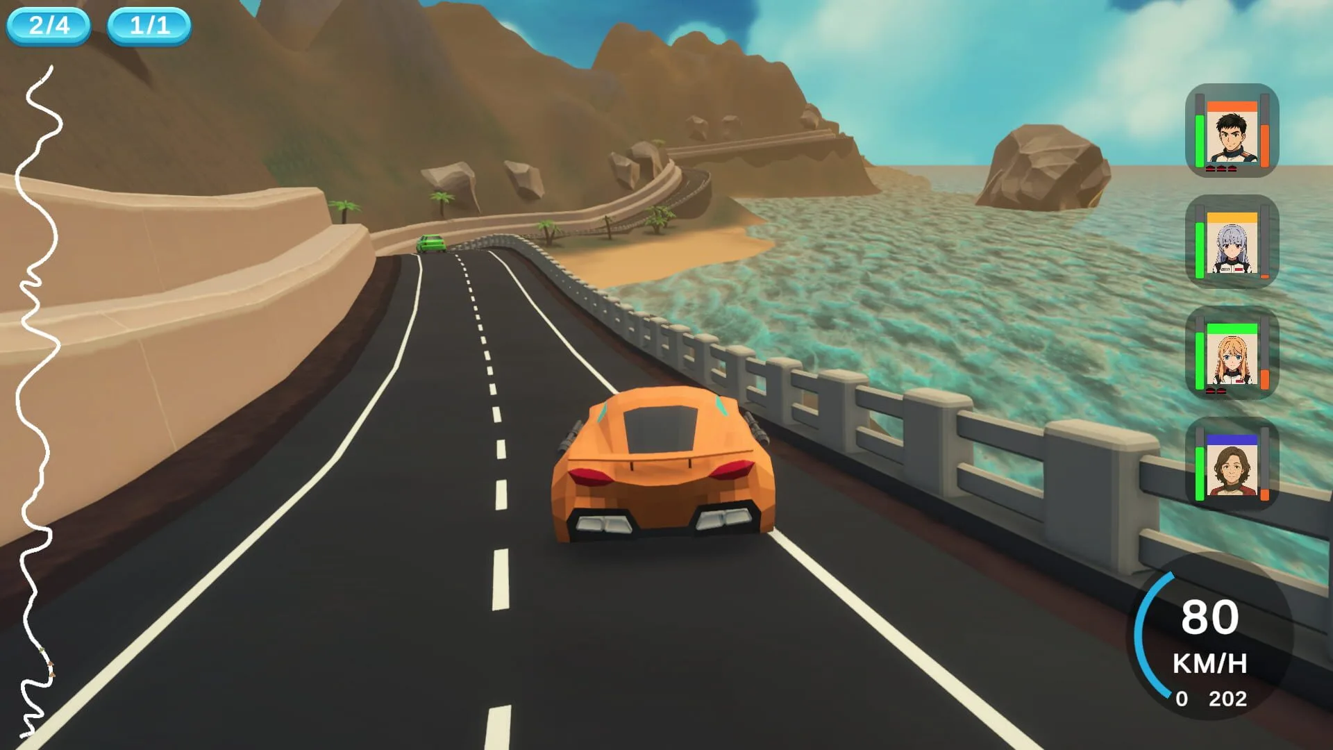RD Racing, route côtière