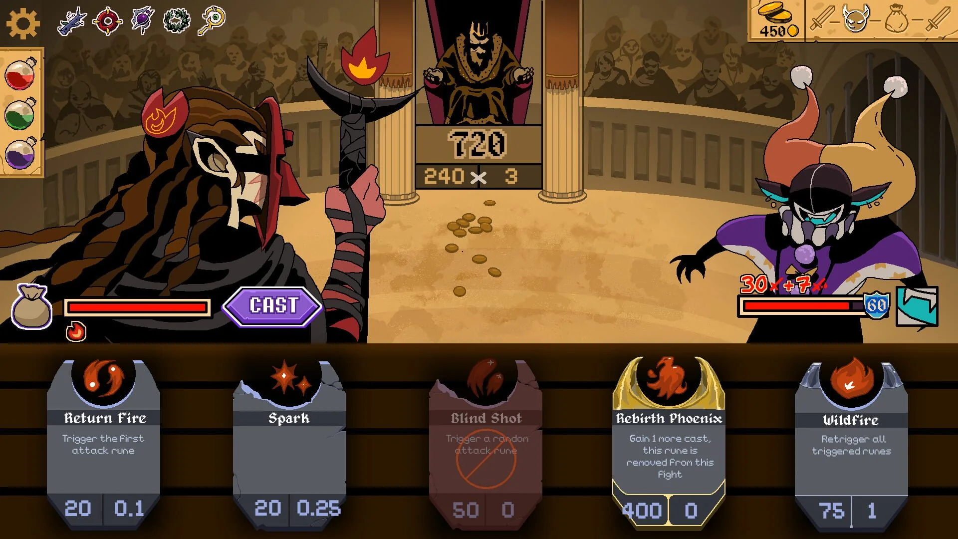 Runeveil, l'un des sept mages en action