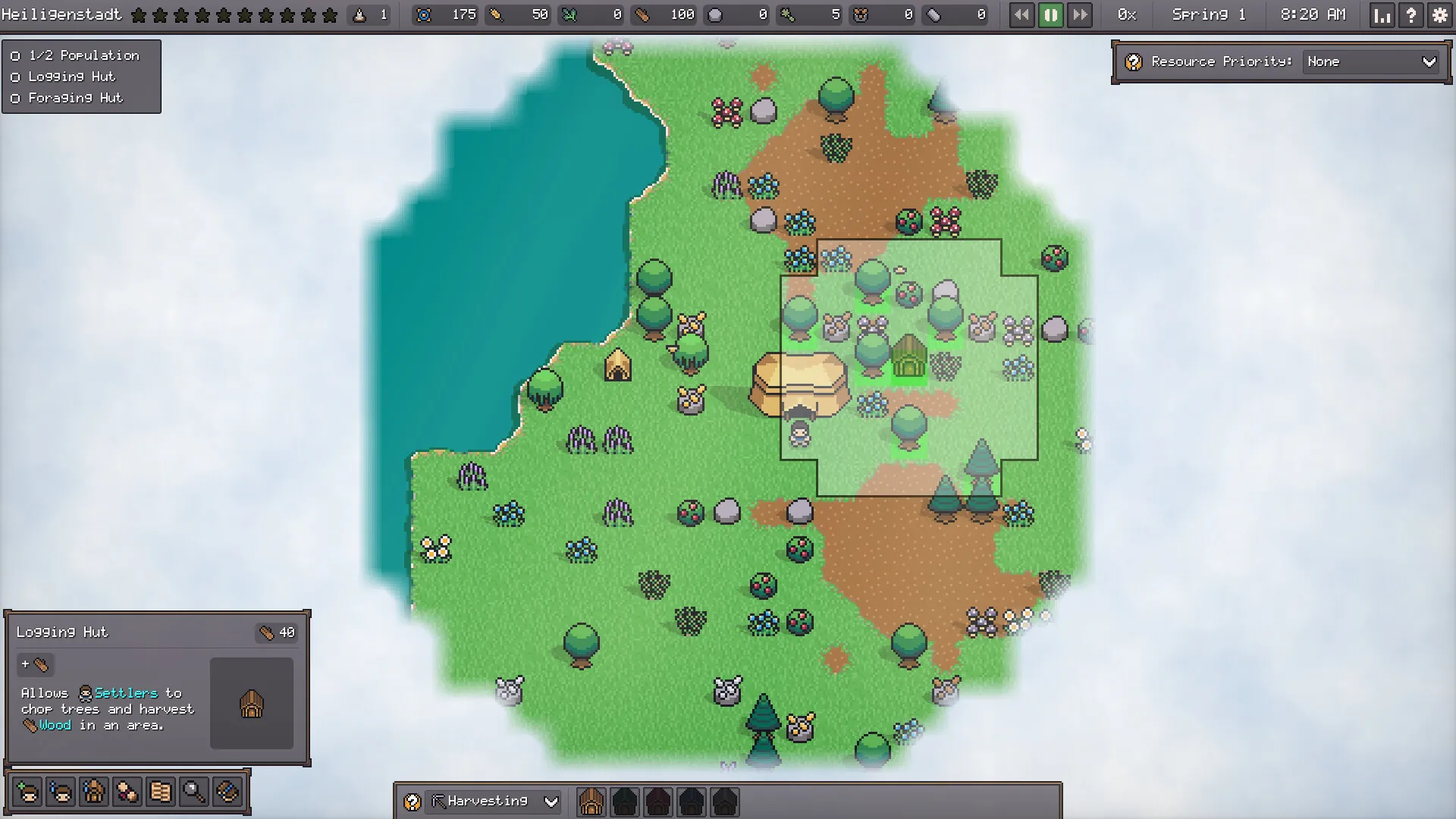 Settler's Domain, the tech tree and management