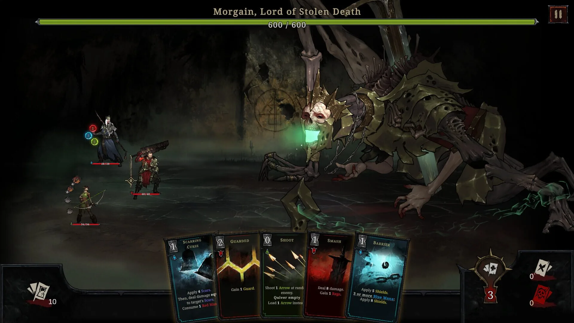 Shards of Order, a party of three heroes with personal arcs in a dying world