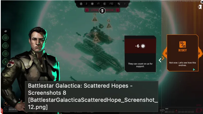 Battlestar Galactica: Scattered Hopes, narrative event