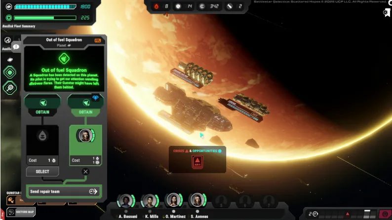 Battlestar Galactica: Scattered Hopes, end of run