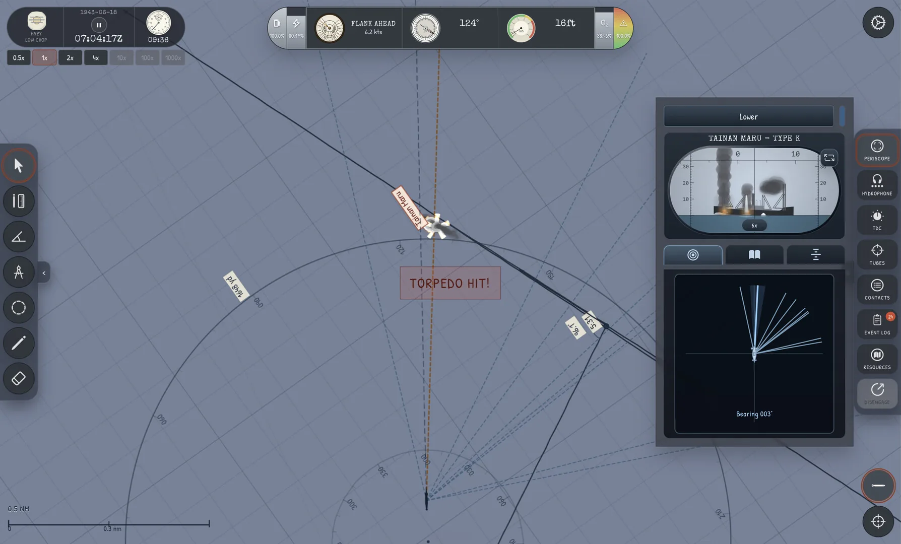 Silent Shark, le periscope et l identification des navires