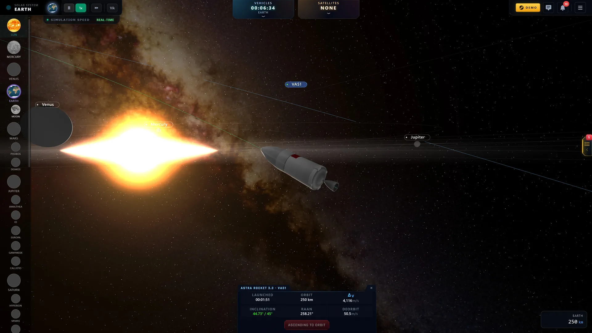 Space Manager, une fusee au decollage