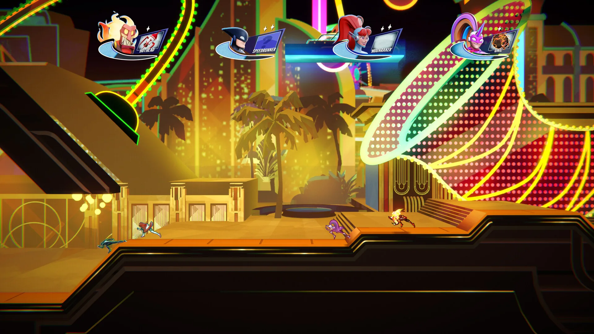 SpeedRunners 2 King of Speed, le grappin et les pick-ups pour éjecter ses rivaux