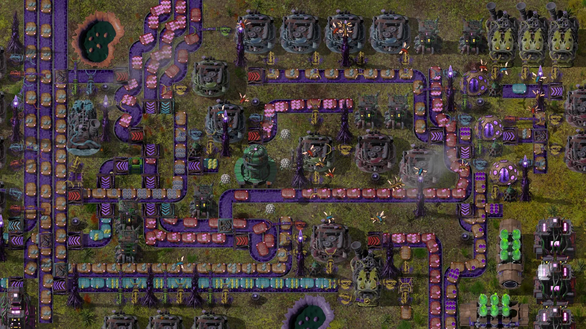 Swarmdustry: Factorio with the viewpoint flipped, and this time the bugs win