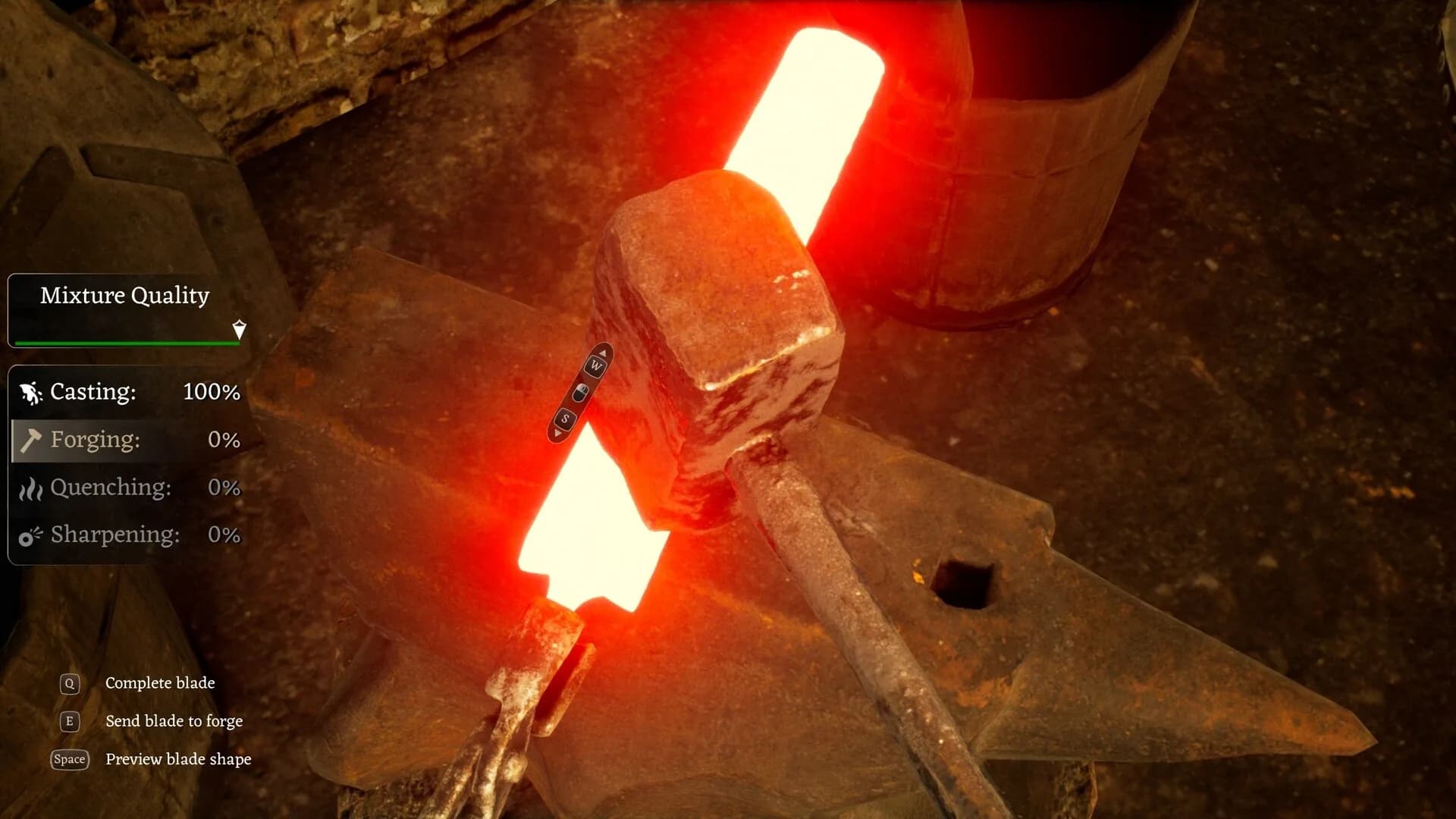 Sword & Shield Simulator: the forge station by station, and a medieval world outside to catch your breath