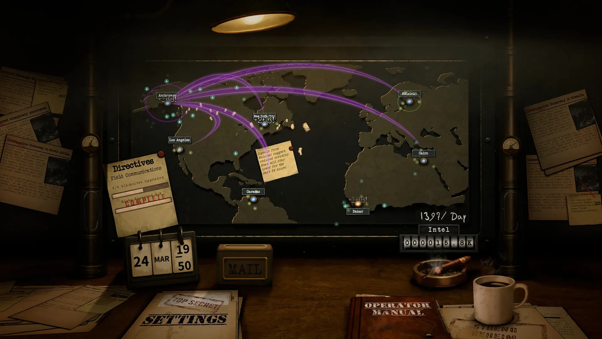 The Syndicate Classified Operations, the Cold War command board