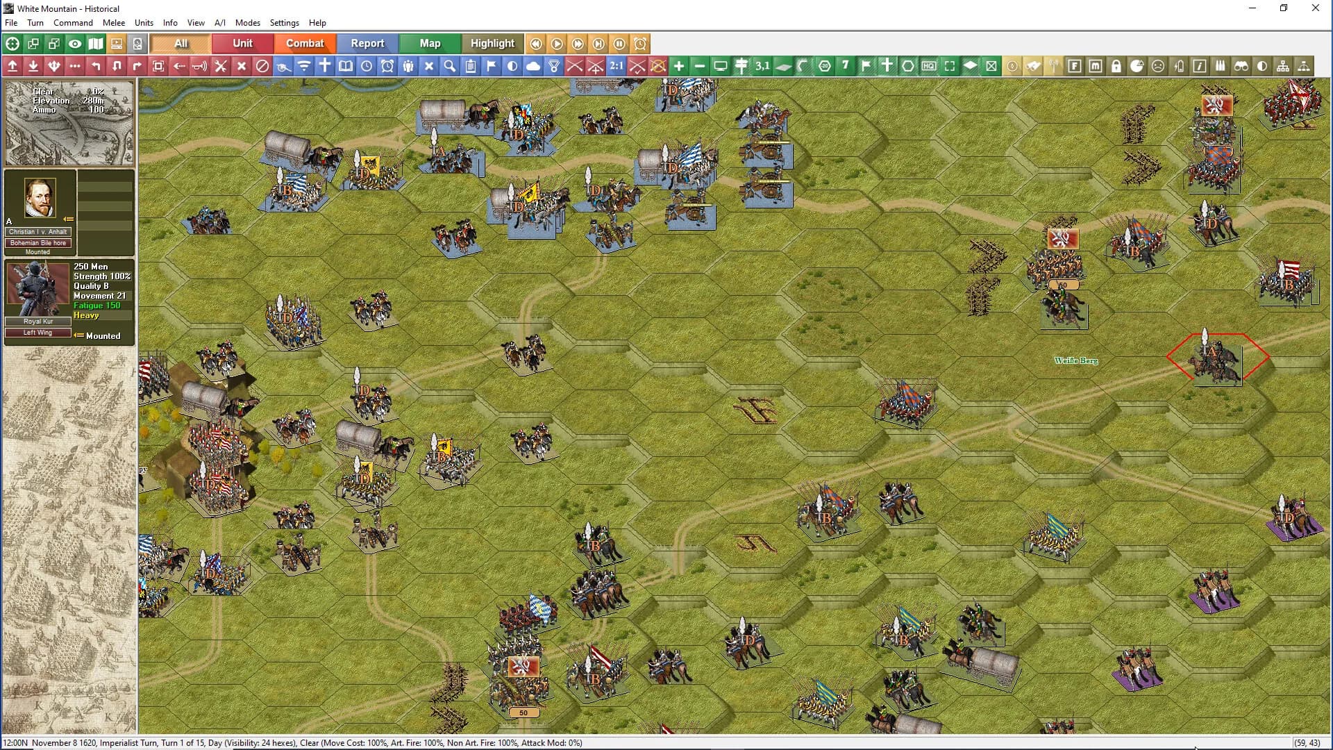 Thirty Years War, the orders of battle and pike-and-shot formations