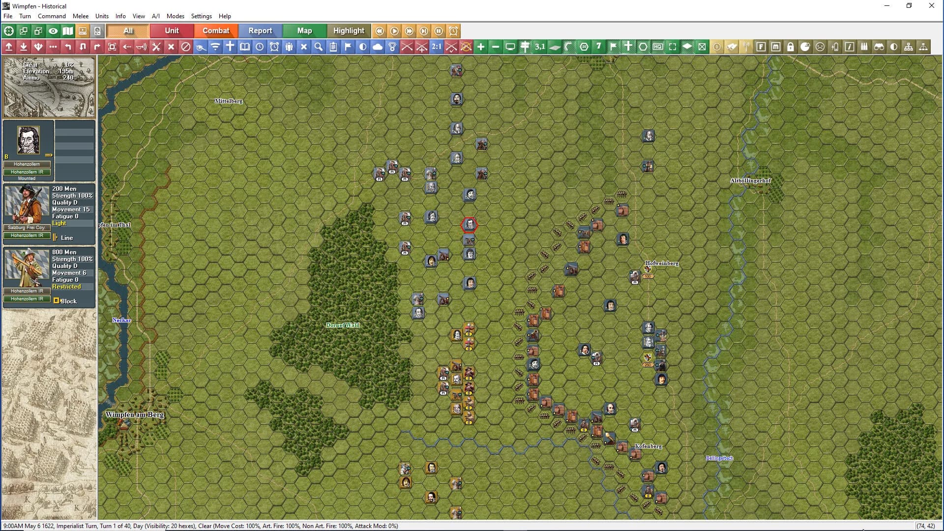 Thirty Years War, the tactical maps and campaigns of the conflict