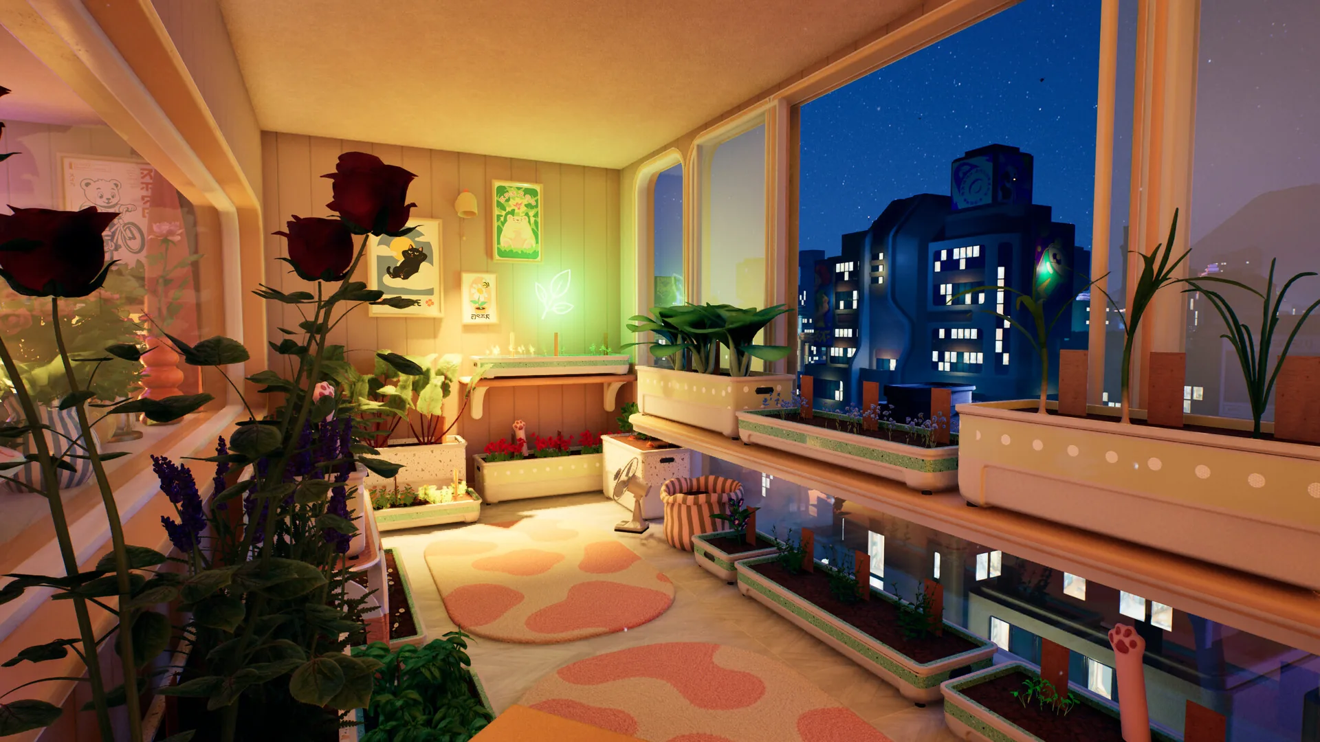 Tiny Eden, les etageres et les plantes