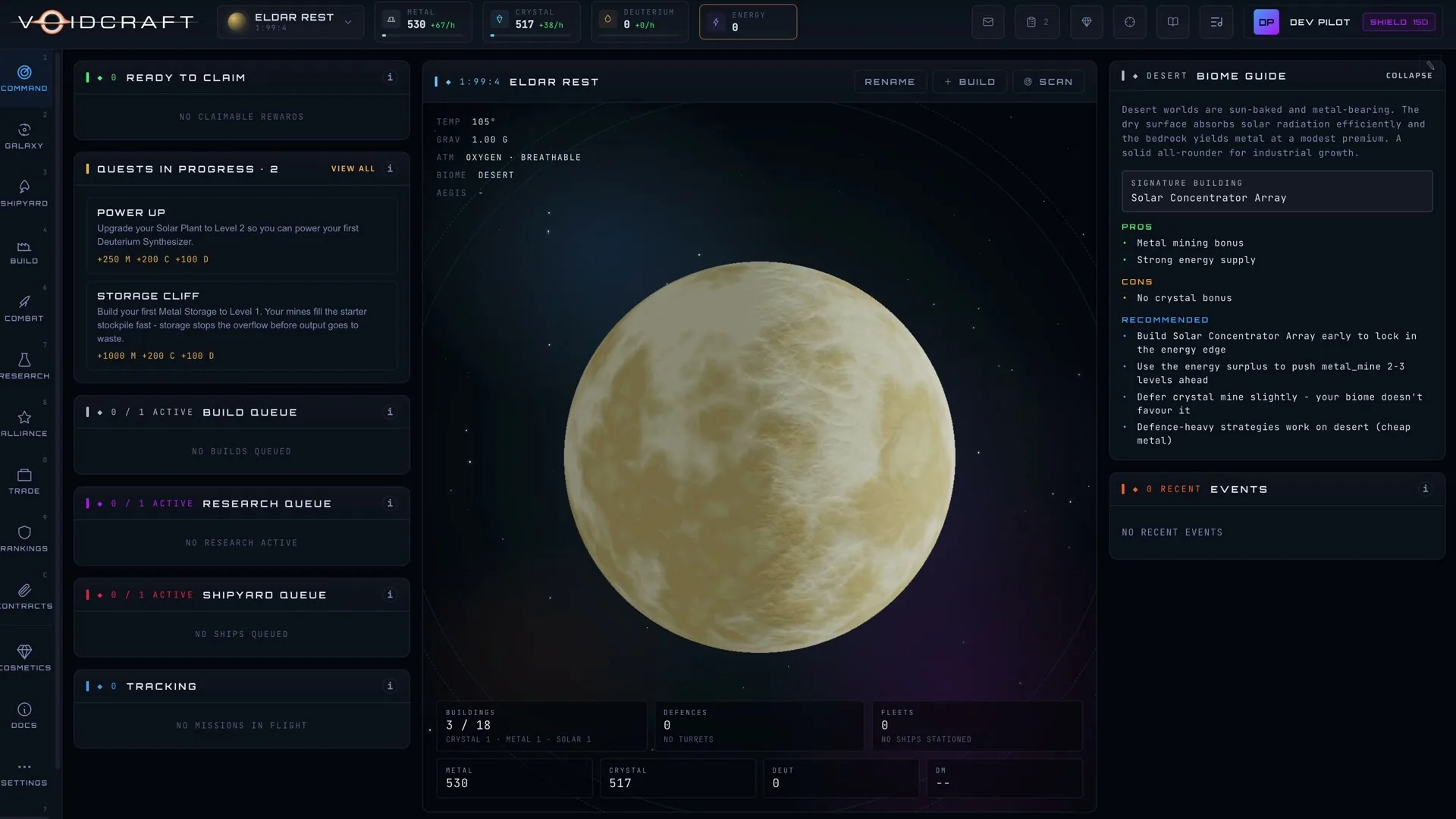 VoidCraft : un OGame moderne qui réinitialise la galaxie tous les six mois