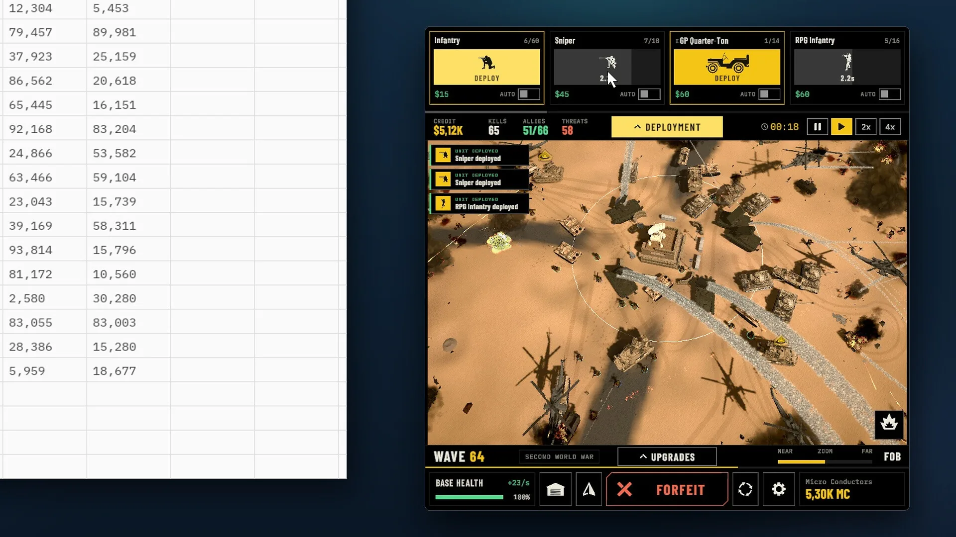 Wartide, une attaque nocturne