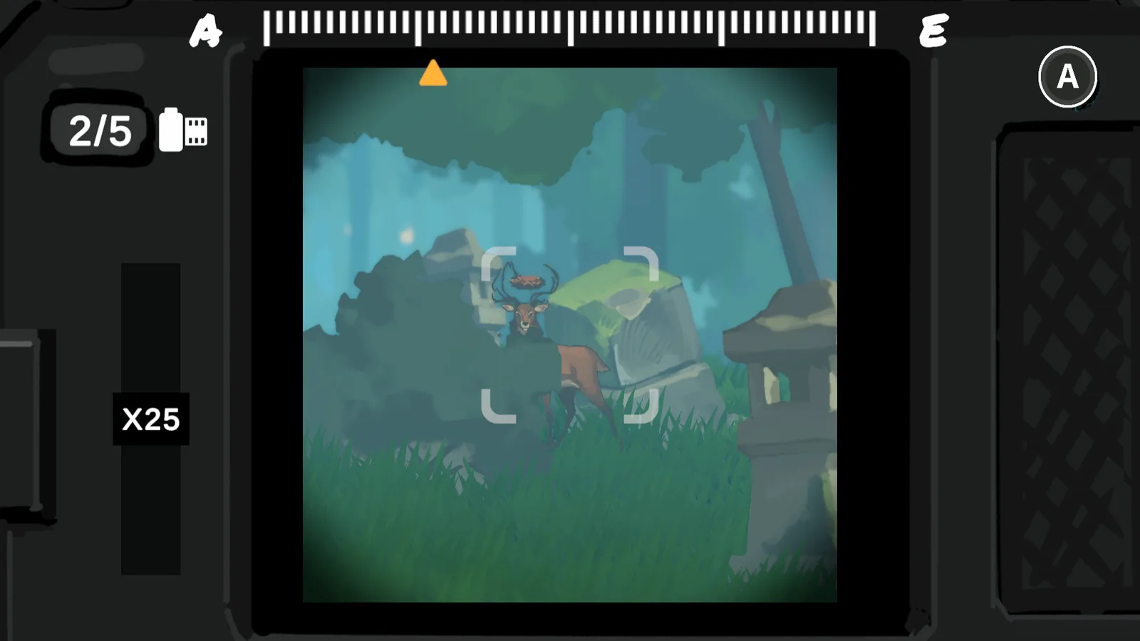 Framing a creature in the viewfinder