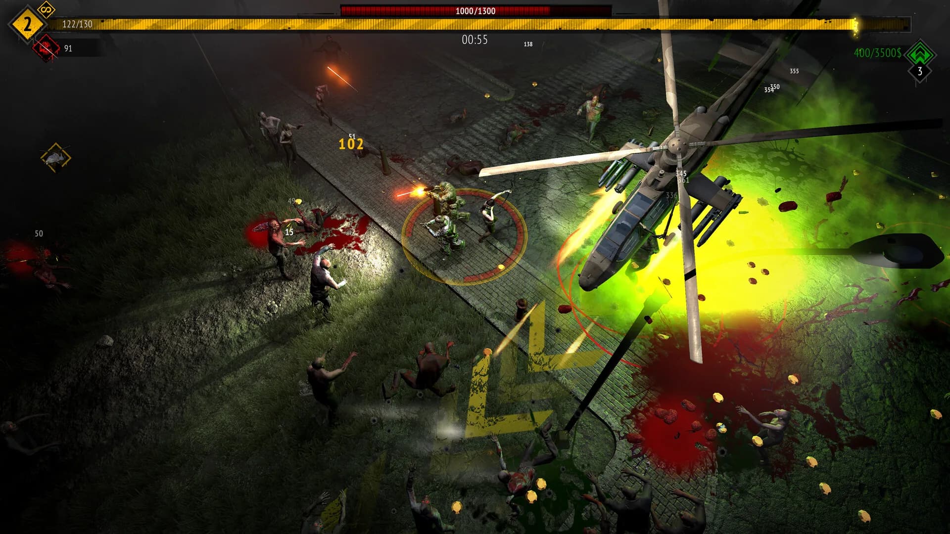 Yet Another Zombie Survivors, les ameliorations et les combinaisons