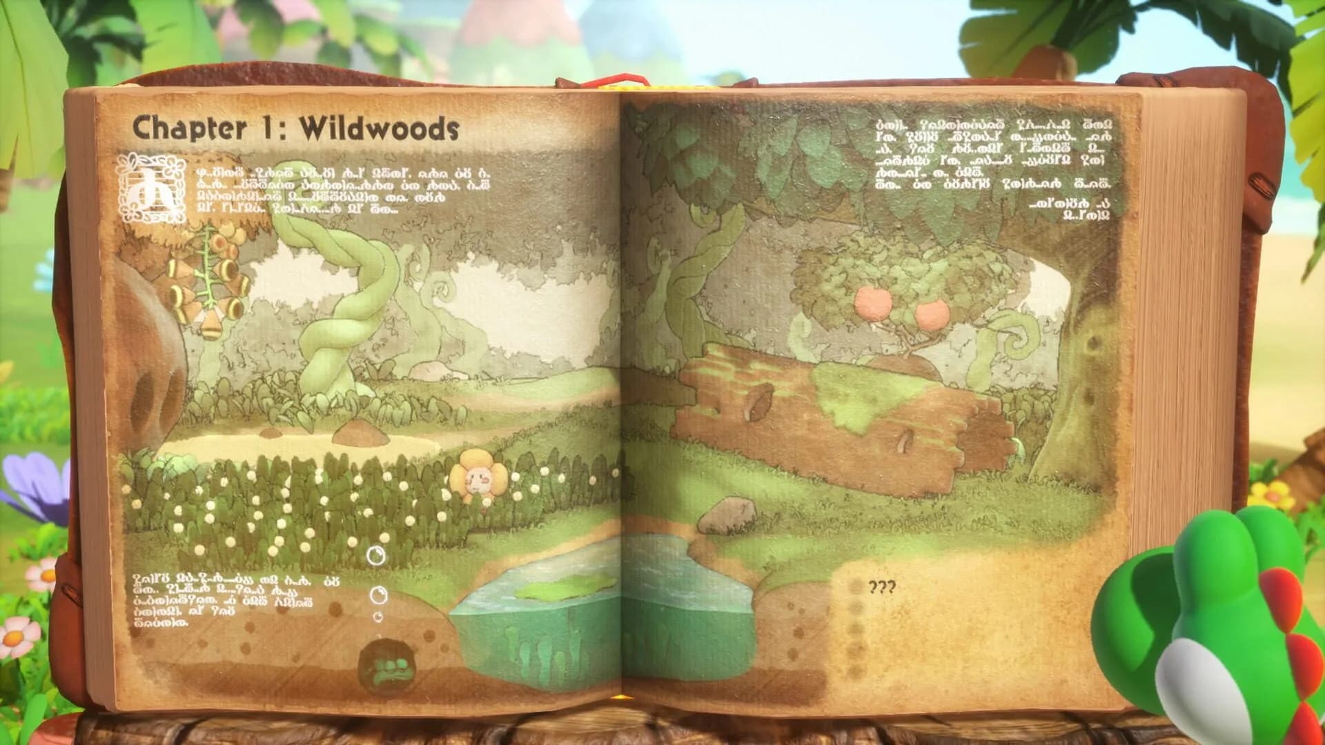 Yoshi et le Livre Mystérieux, exploration